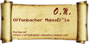 Offenbacher Manuéla névjegykártya